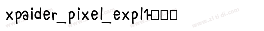 xpaider_pixel_expl1字体转换