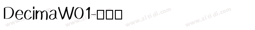 DecimaW01字体转换