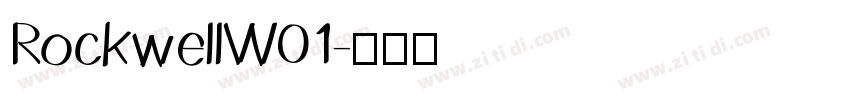 RockwellW01字体转换