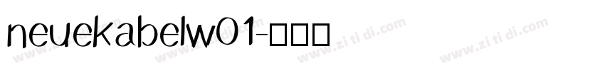 neuekabelw01字体转换