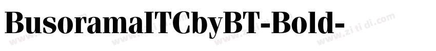 BusoramaITCbyBT-Bold字体转换