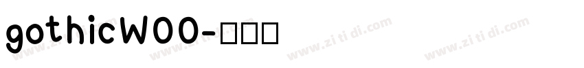 gothicW00字体转换