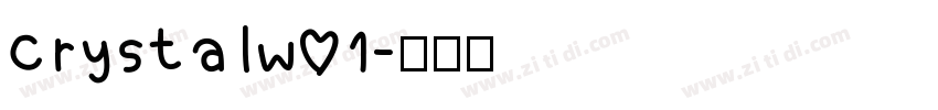 CrystalW01字体转换