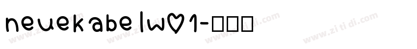 neuekabelw01字体转换