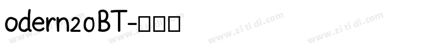 odern20BT字体转换