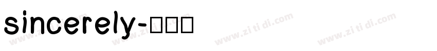 sincerely字体转换