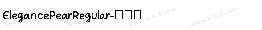 ElegancePearRegular字体转换