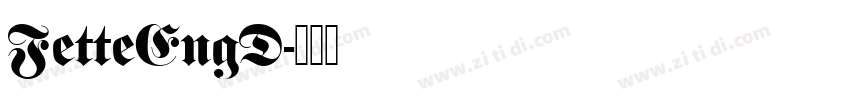 FetteEngD字体转换