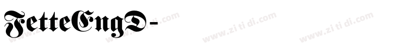FetteEngD字体转换