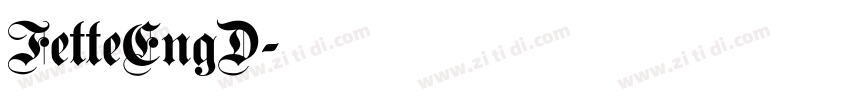 FetteEngD字体转换