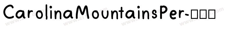 CarolinaMountainsPer字体转换