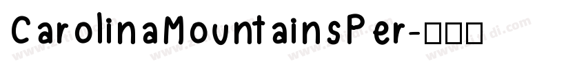 CarolinaMountainsPer字体转换
