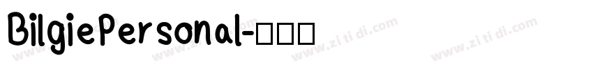 BilgiePersonal字体转换