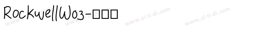 RockwellW03字体转换