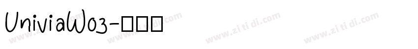 UniviaW03字体转换