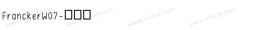 FranckerW07字体转换