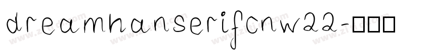 dreamhanserifcnw22字体转换