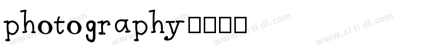 photography字体转换