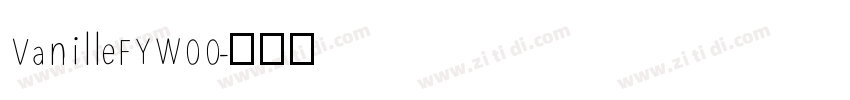 VanilleFYW00字体转换