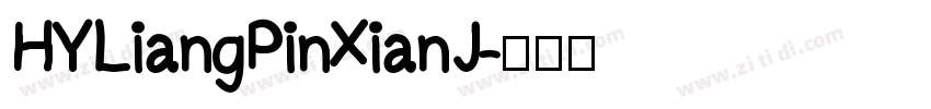 HYLiangPinXianJ字体转换