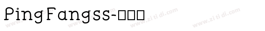 PingFangss字体转换
