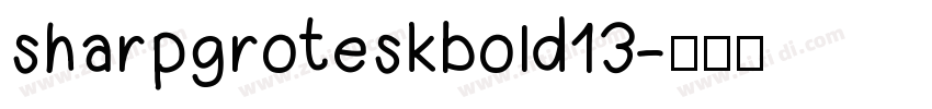 sharpgroteskbold13字体转换