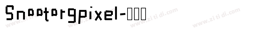 Snootorgpixel字体转换