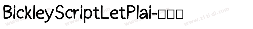 BickleyScriptLetPlai字体转换