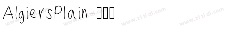 AlgiersPlain字体转换