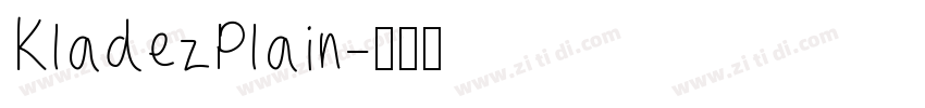 KladezPlain字体转换