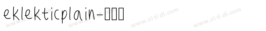 eklekticplain字体转换