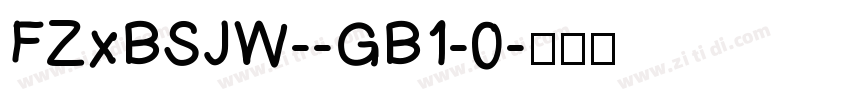 FZxBSJW--GB1-0字体转换