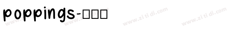 poppings字体转换