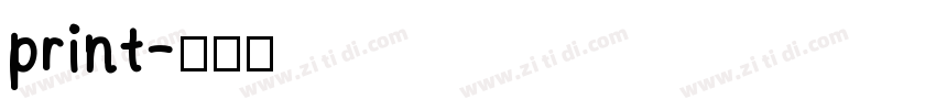 print字体转换