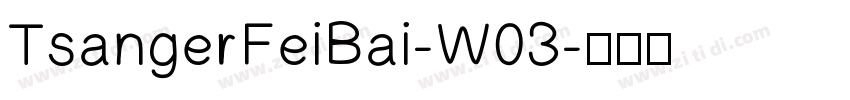 TsangerFeiBai-W03字体转换