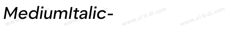 MediumItalic字体转换
