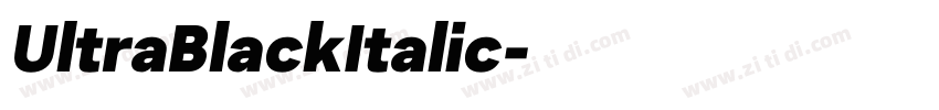 UltraBlackItalic字体转换