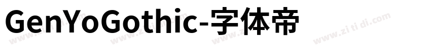 GenYoGothic字体转换