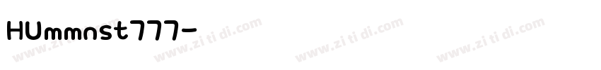 HUmmnst777字体转换