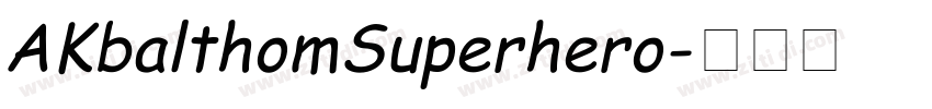 AKbalthomSuperhero字体转换