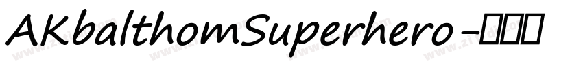 AKbalthomSuperhero字体转换