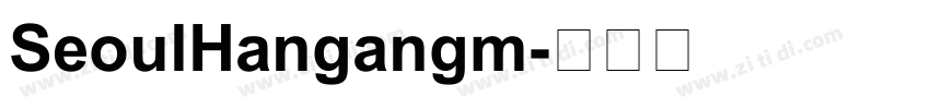 SeoulHangangm字体转换