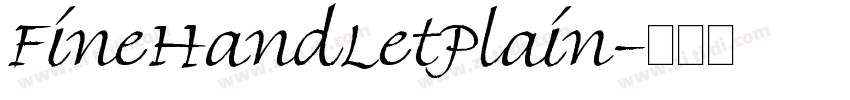 FineHandLetPlain字体转换