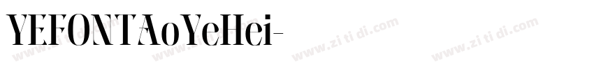 YEFONTAoYeHei字体转换