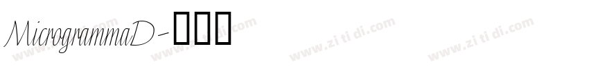 MicrogrammaD字体转换