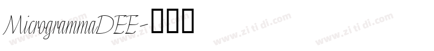 MicrogrammaDEE字体转换