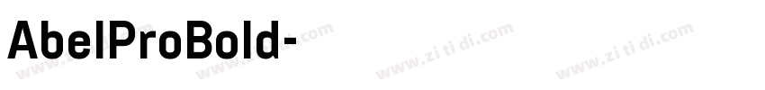 AbelProBold字体转换