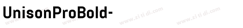 UnisonProBold字体转换