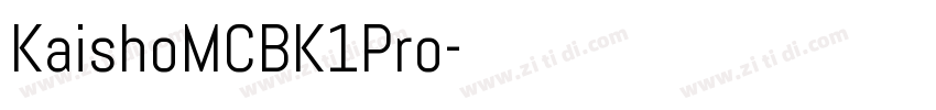 KaishoMCBK1Pro字体转换