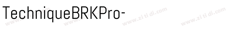TechniqueBRKPro字体转换